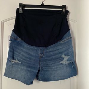 Maternity jean shorts